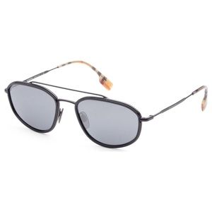 Burberry LightGrey Mirror Black Aviator Sunglasses